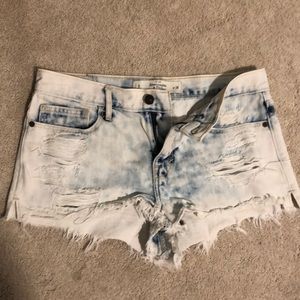 Abercrombie acid washed booty shorts